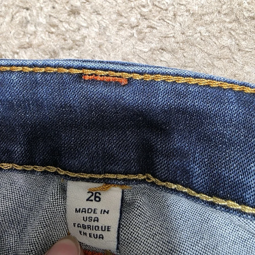 True Religion Curvy Skinny Jeans Womens 26 Dark Wash Made USA